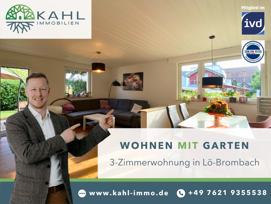 Helle 3-Zimmer-Wohnung mit Terrasse und Gartenanteil in Lörrach-Brombach